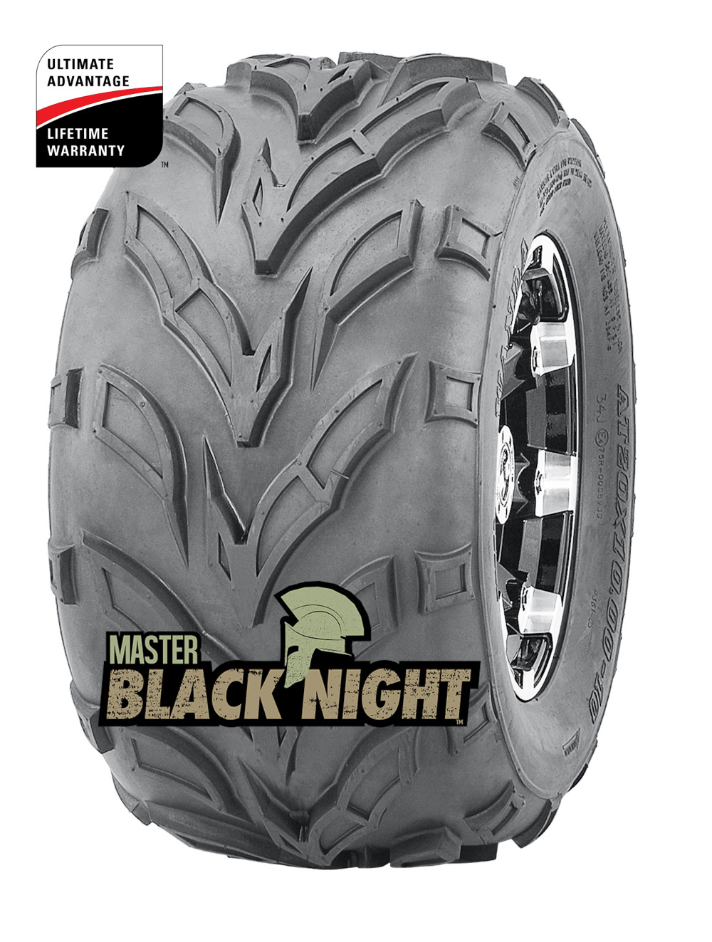 Master ATV 22×10.00-10 4P TL Black Night ATV Tire (Tire Only) - Flockneti