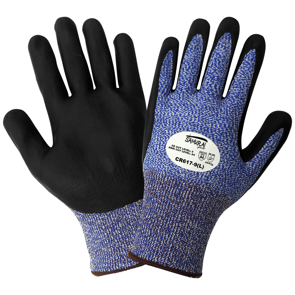 Global Glove Large Cut Resistant Nitrile Palm Dipped Gloves - Flockneti