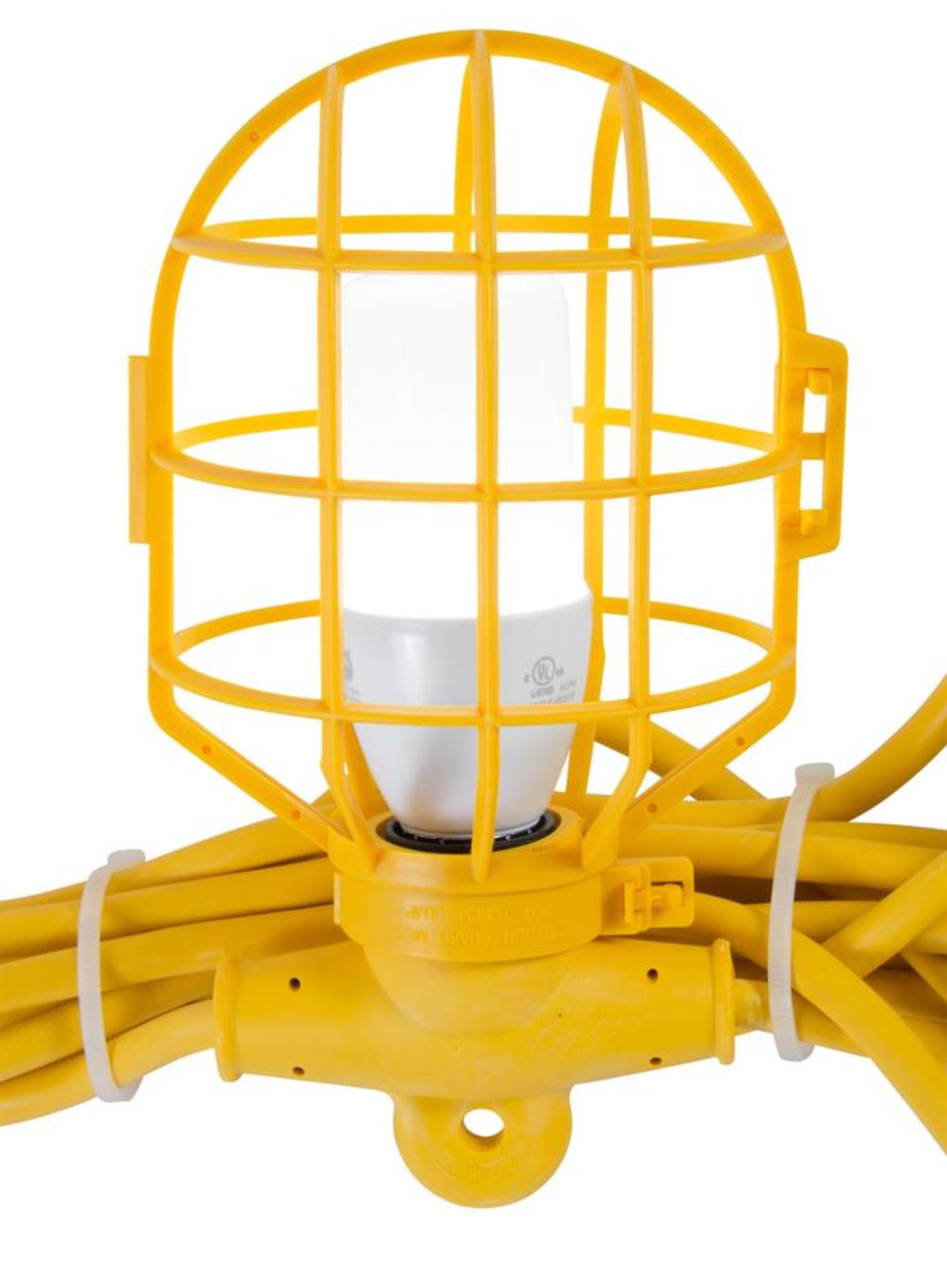 Bergen Industries 100 ft. 14/3 SJTW 10-Cage Temporary Work Light Stringer - Flockneti