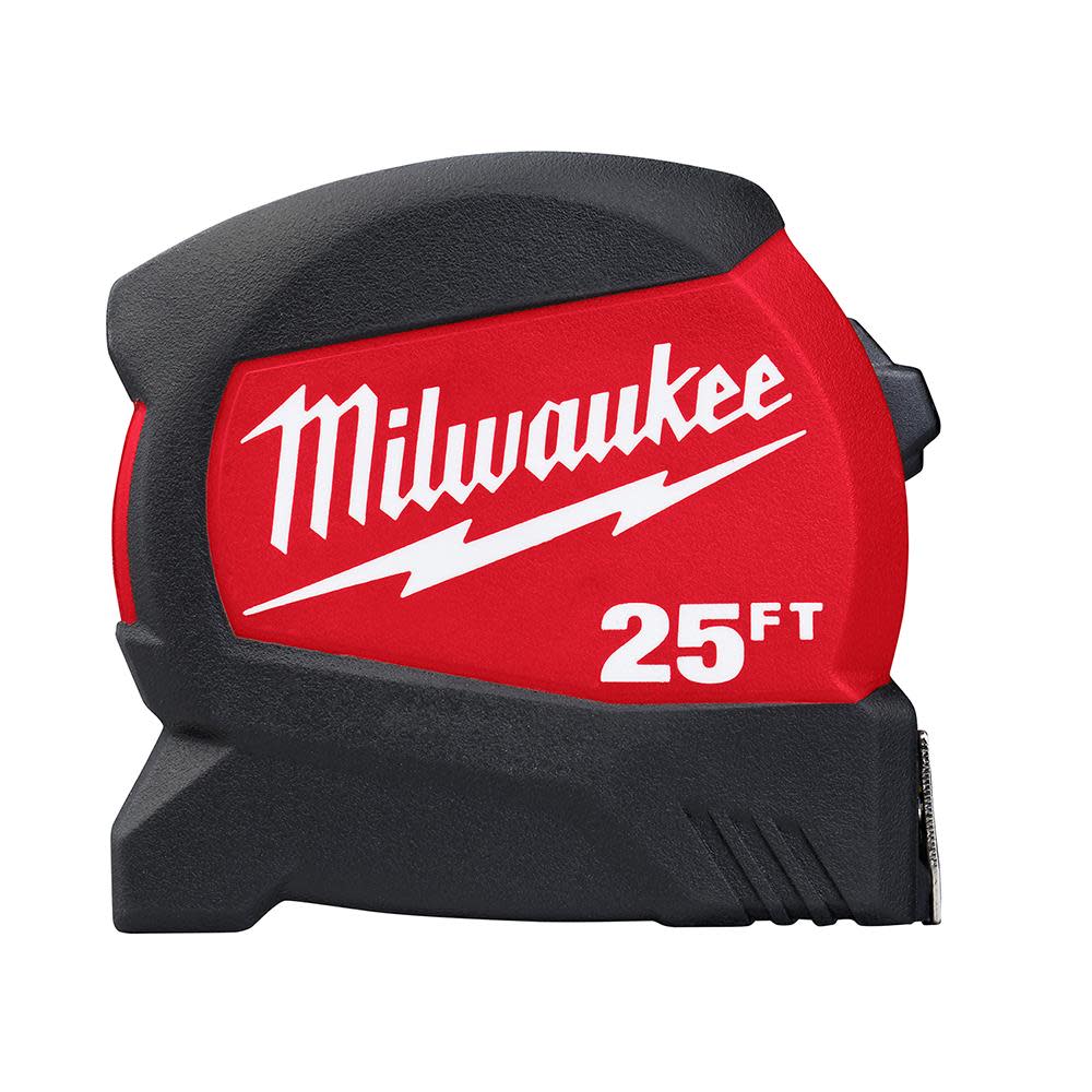 Milwaukee 25Ft Compact Wide Blade Tape Measure - Flockneti