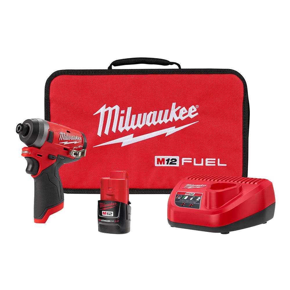 Milwaukee M12 FUEL 1/4″ Impact Driver Single Battery Kit - Flockneti