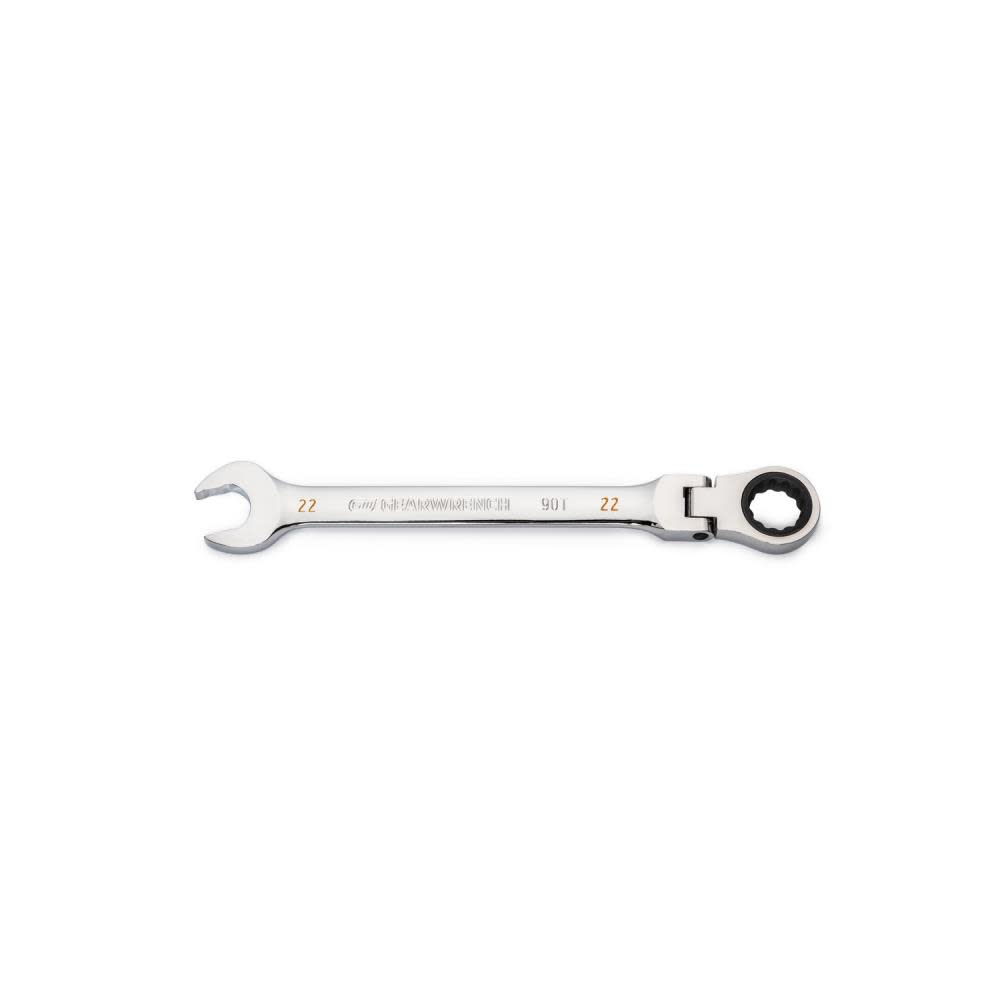 GEARWRENCH 22mm 90T 12 Point Flex Head Ratcheting Combination Wrench - Flockneti