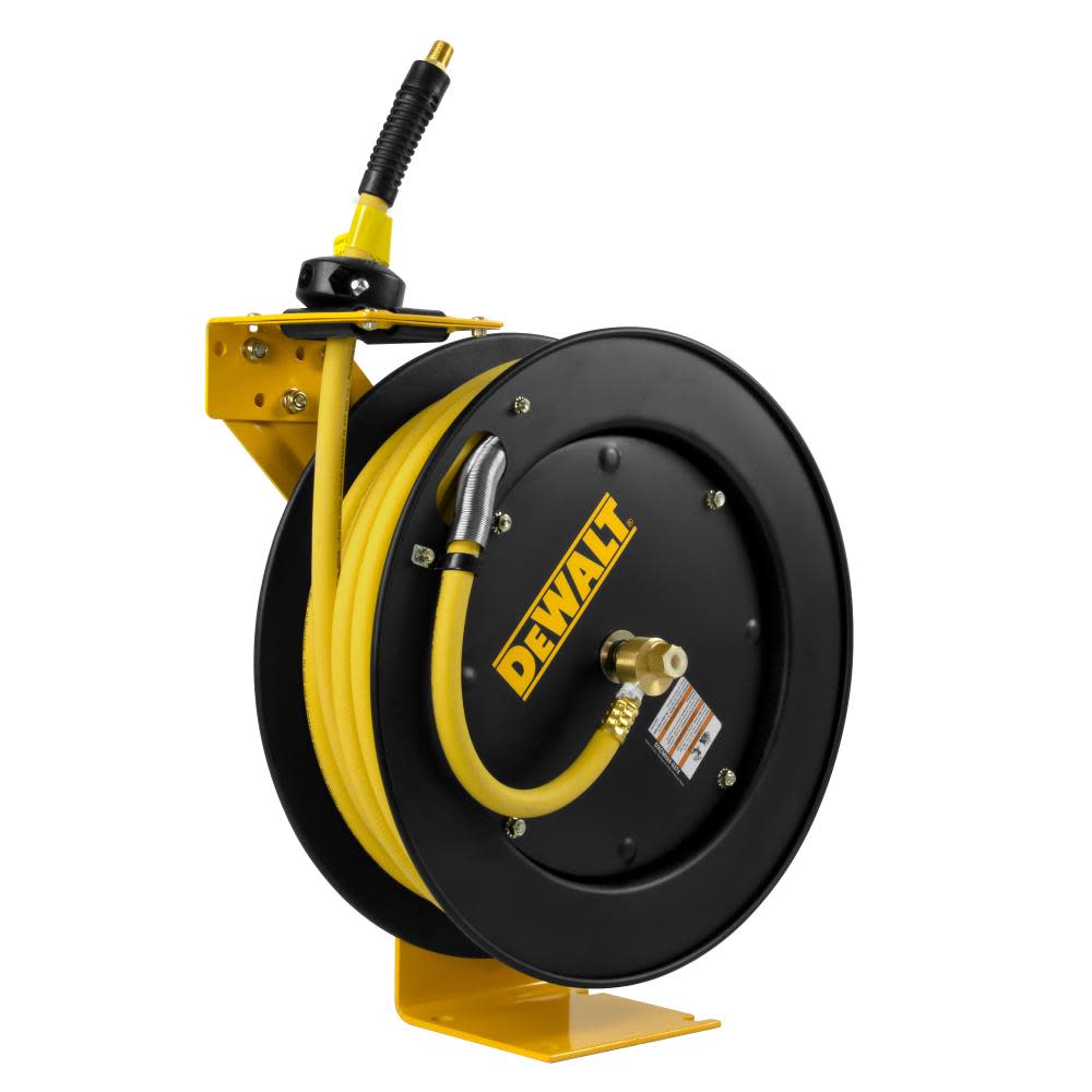 DEWALT 3/8 in. x 50 ft. Single Arm Auto Retracting Air Hose Reel - Flockneti