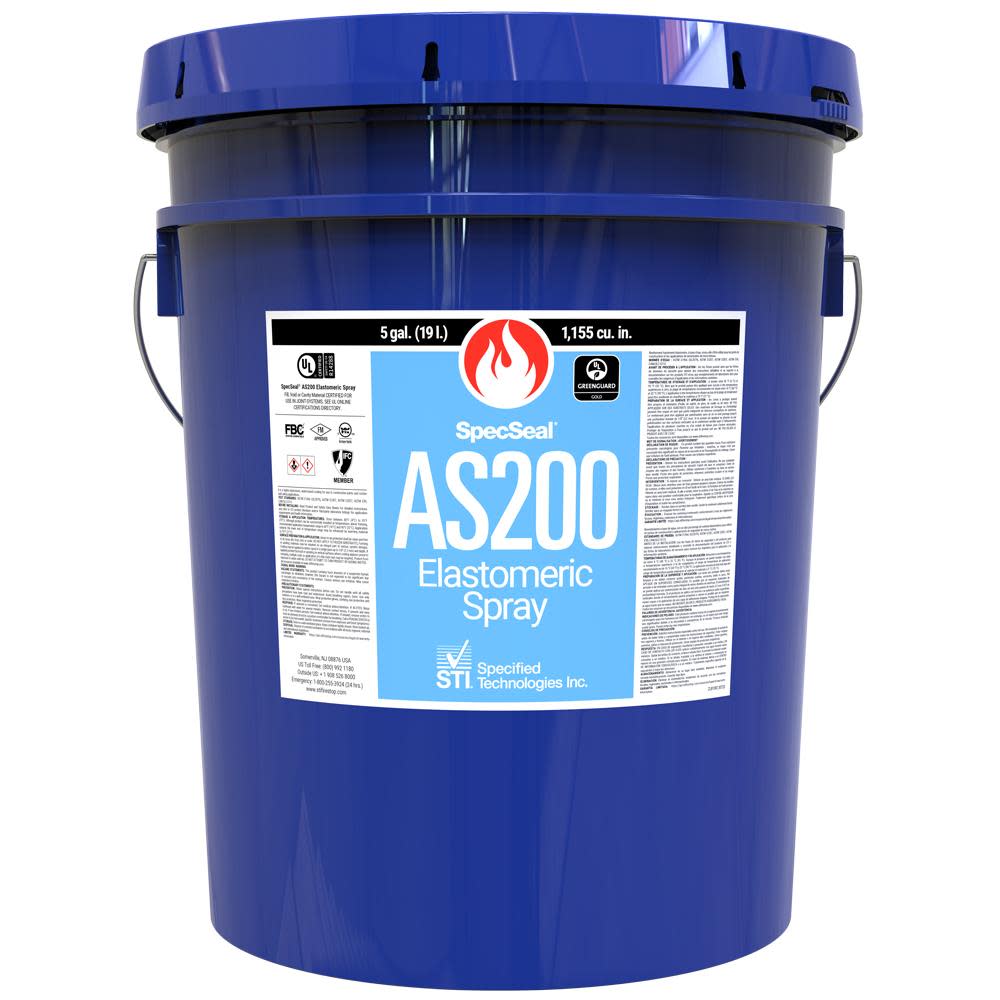 Specified Technologies Inc SpecSeal AS Elastomeric Spray 5 Gallon - Flockneti