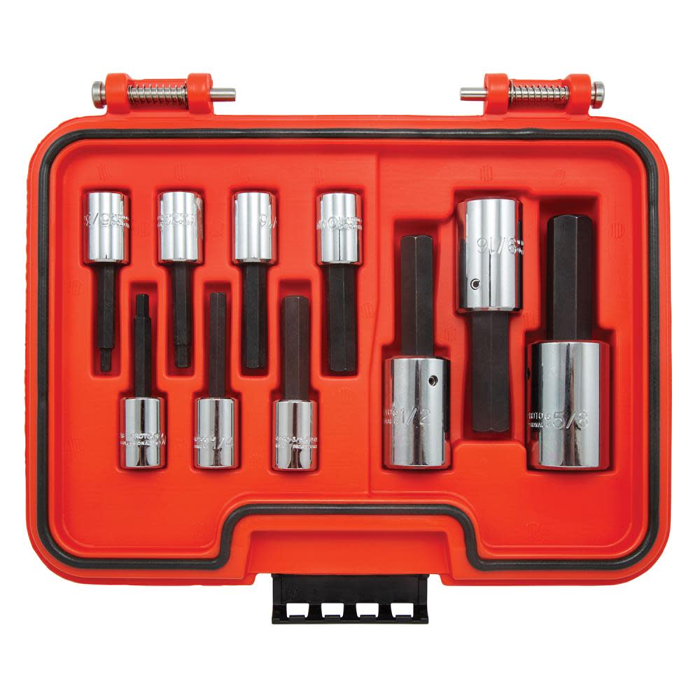 Proto Socket Set 3/8 & 1/2 DR 10pc SAE HEX - Flockneti