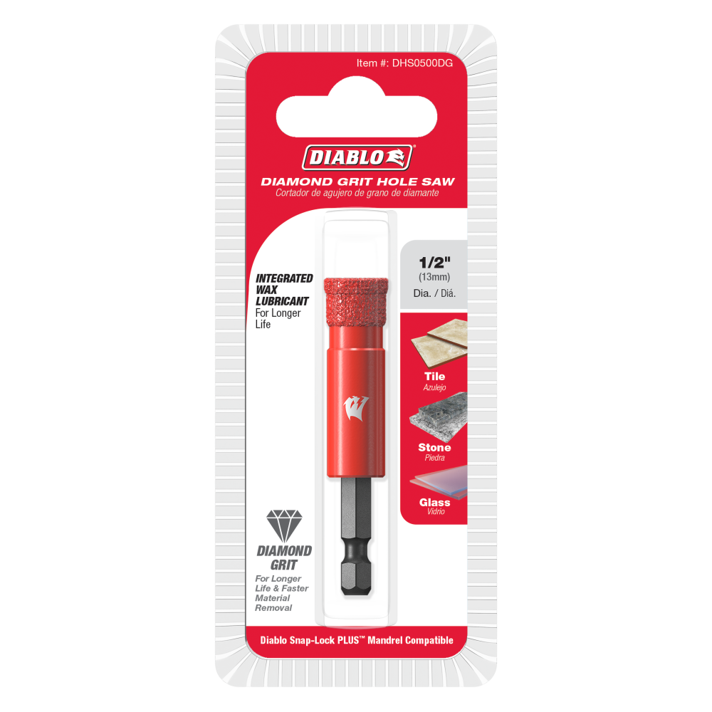 Diablo Tools 1/2″ Diamond Grit Hole Saws - Flockneti
