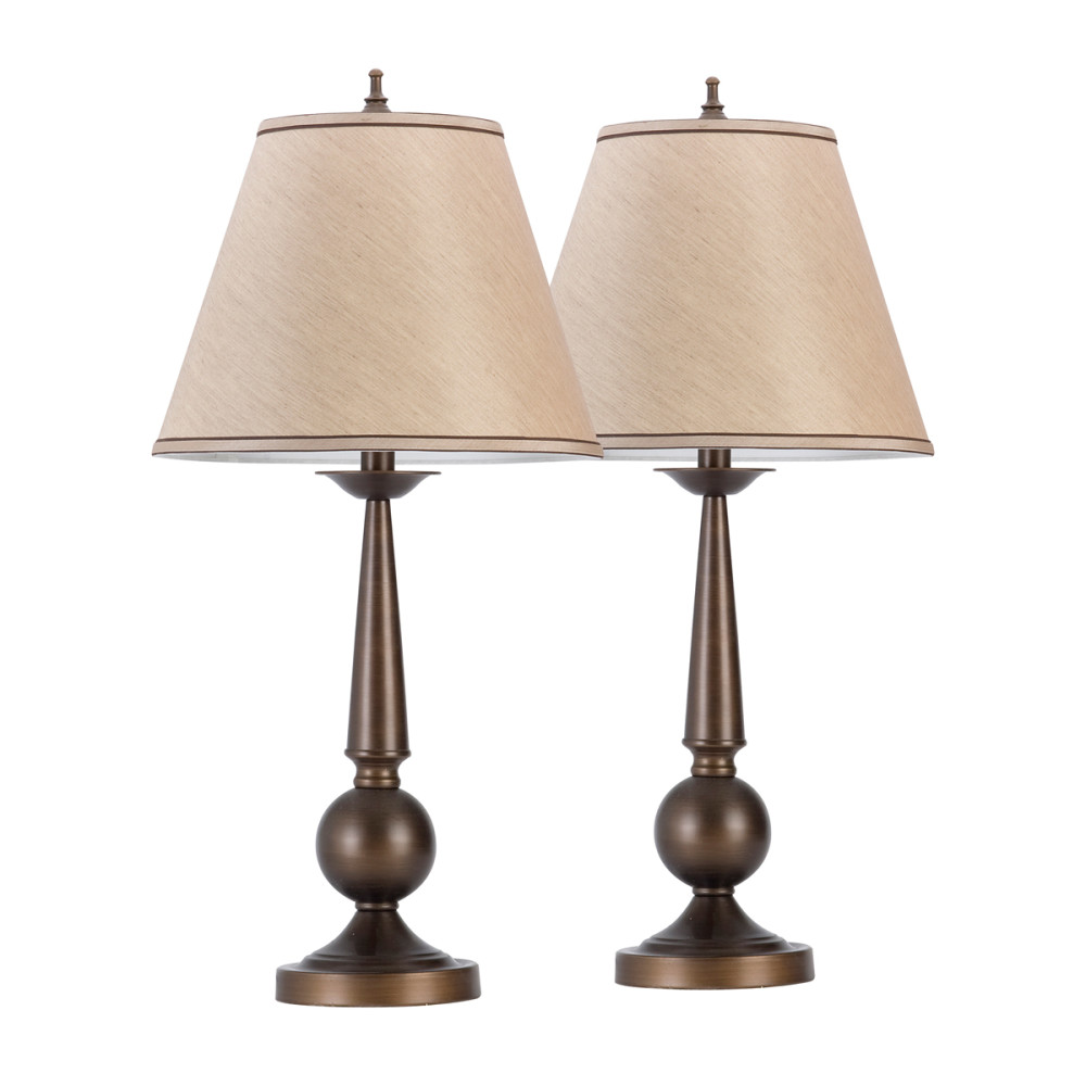 Globe Electric Contemporary Table Lamp 2pc 27″ Bronze - Flockneti