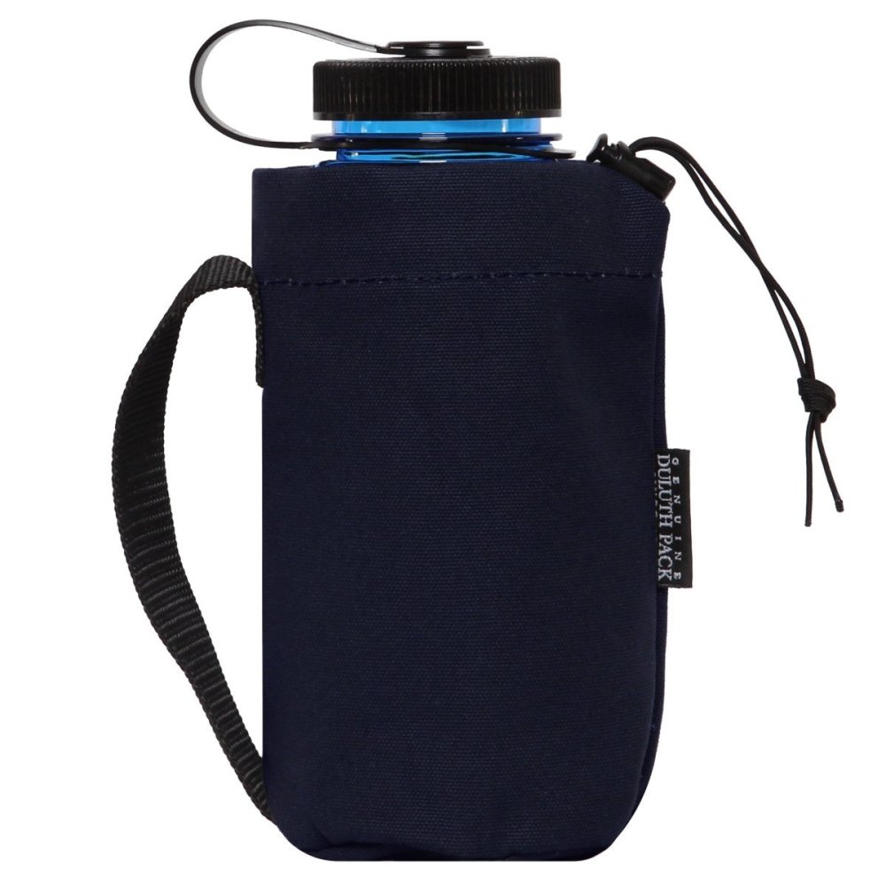 Duluth Pack Navy Canvas Water Bottle Pouch - Flockneti