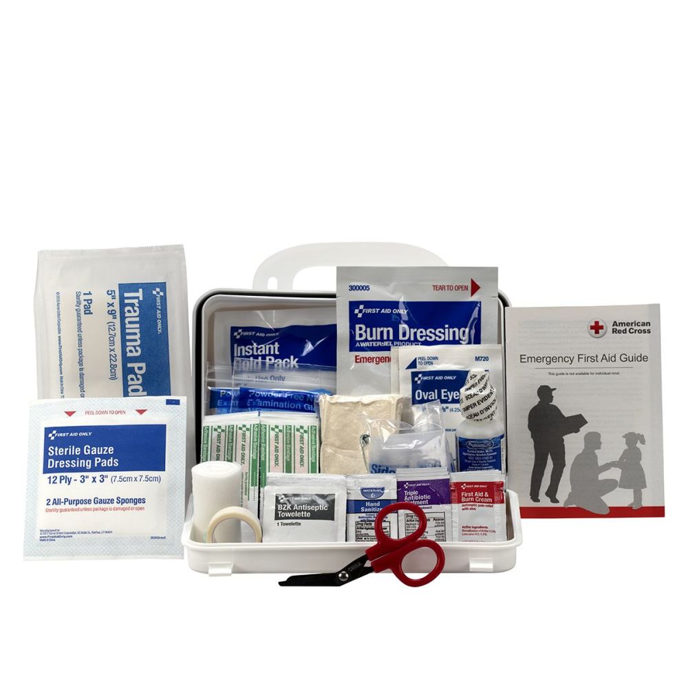 First Aid Only First Aid Kit 10 Person Plastic Case ANSI A - Flockneti