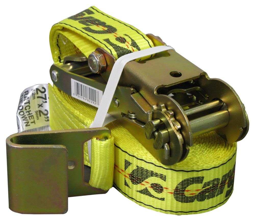 Allied International Cargoloc 2In x 27Ft Ratchet Tie Down with Flat Hooks - Flockneti
