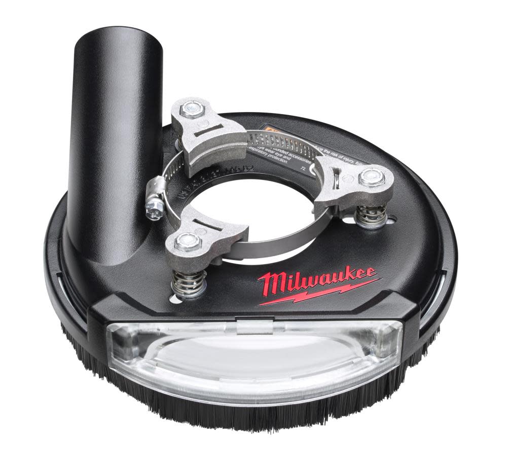 Milwaukee 4 In. to 5 In. Universal Surface Grinding Dust Shroud - Flockneti