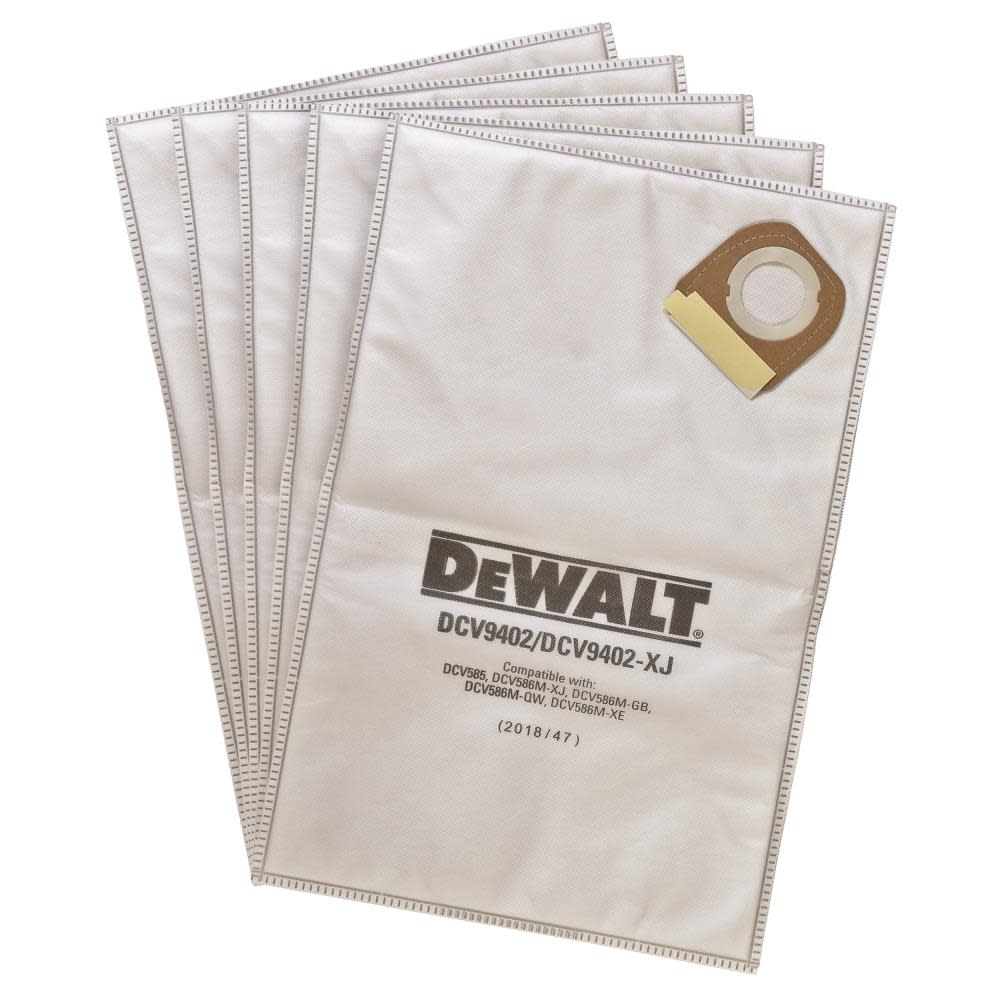DEWALT Disposable Fleece Liner for DCV585 Dust Extractor (5 PK) - Flockneti