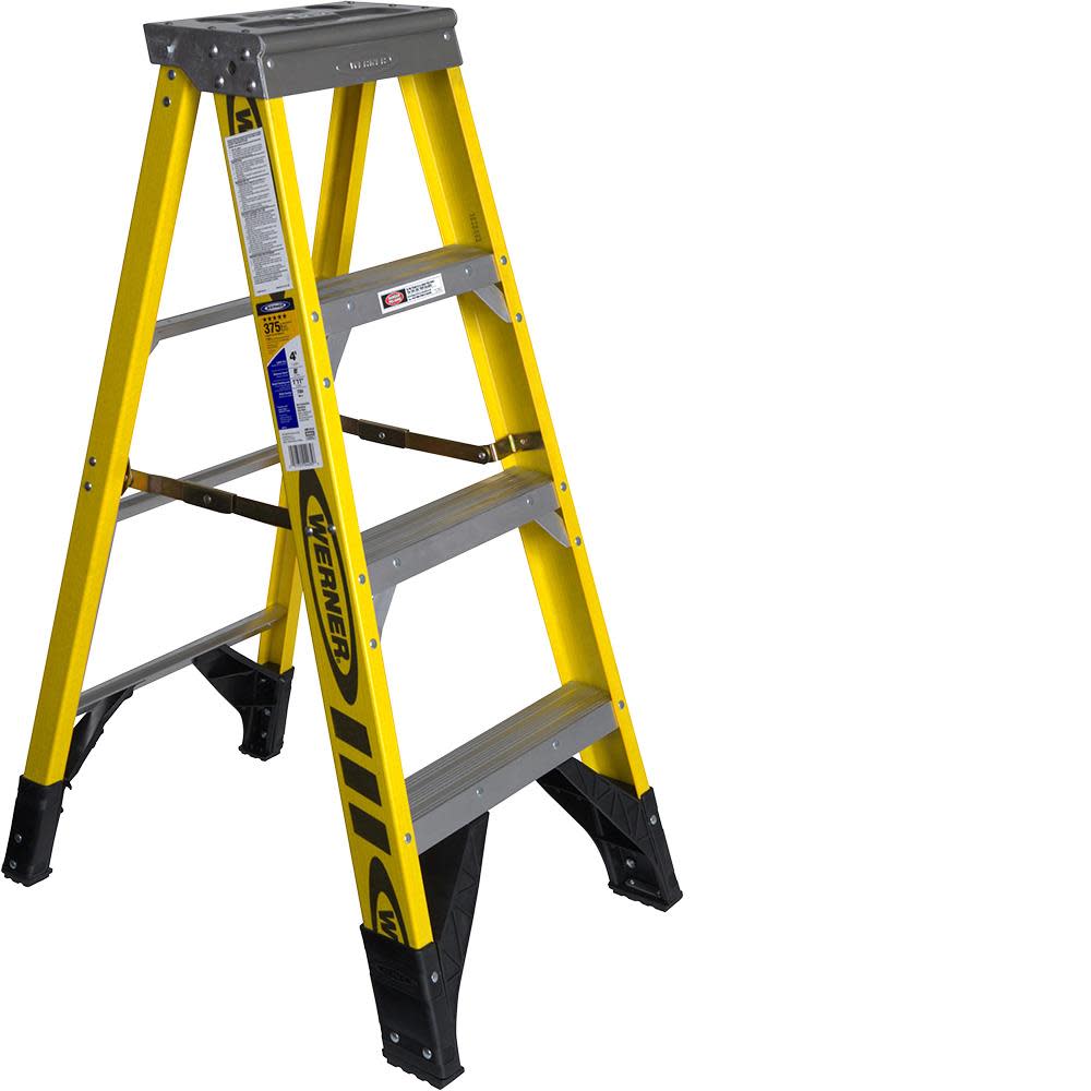 Werner 4 Ft. Fiberglass Type IAA Step Ladder - Flockneti