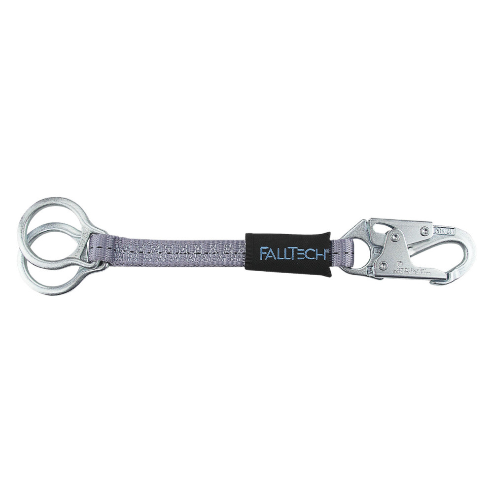 Falltech 18″ Double D Ring Dorsal Extender with Snap Hook - Flockneti