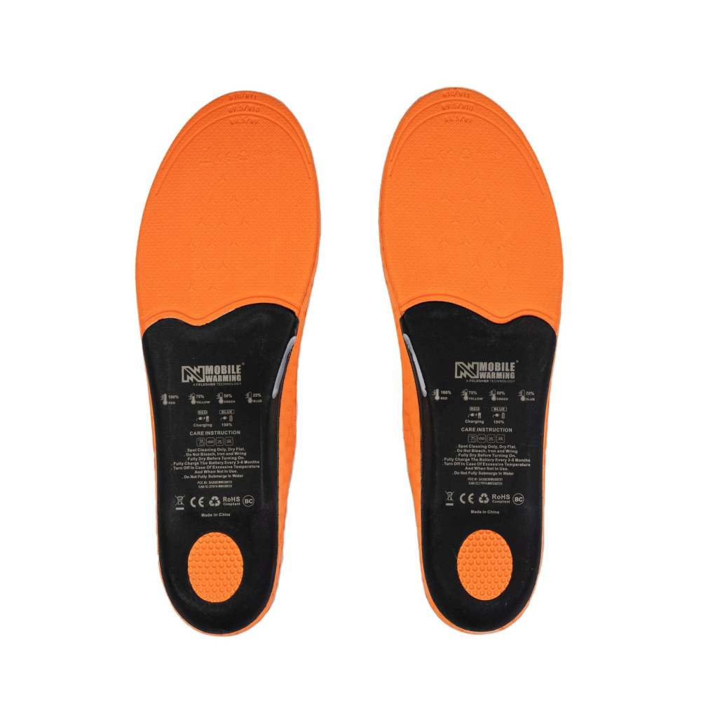 Mobile Warming 3.7V Premium BT Heated Insoles Small Black - Flockneti