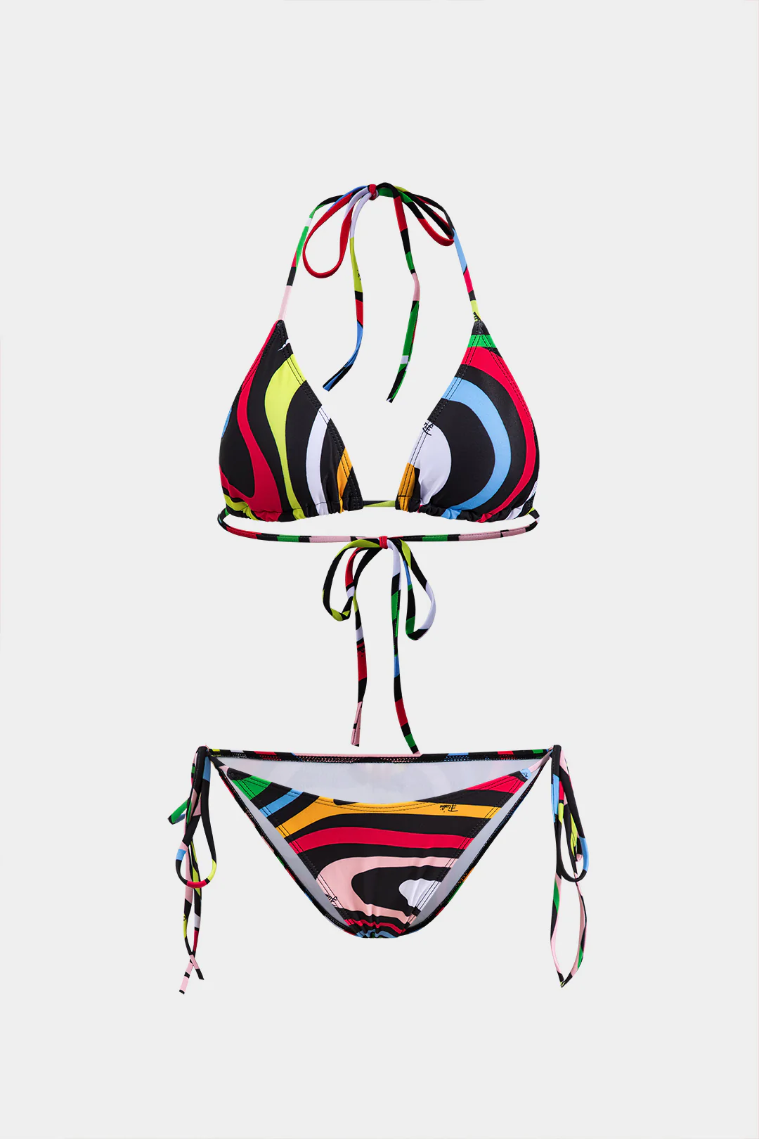 Stripe Tie-Up Bikini Set - Flockneti