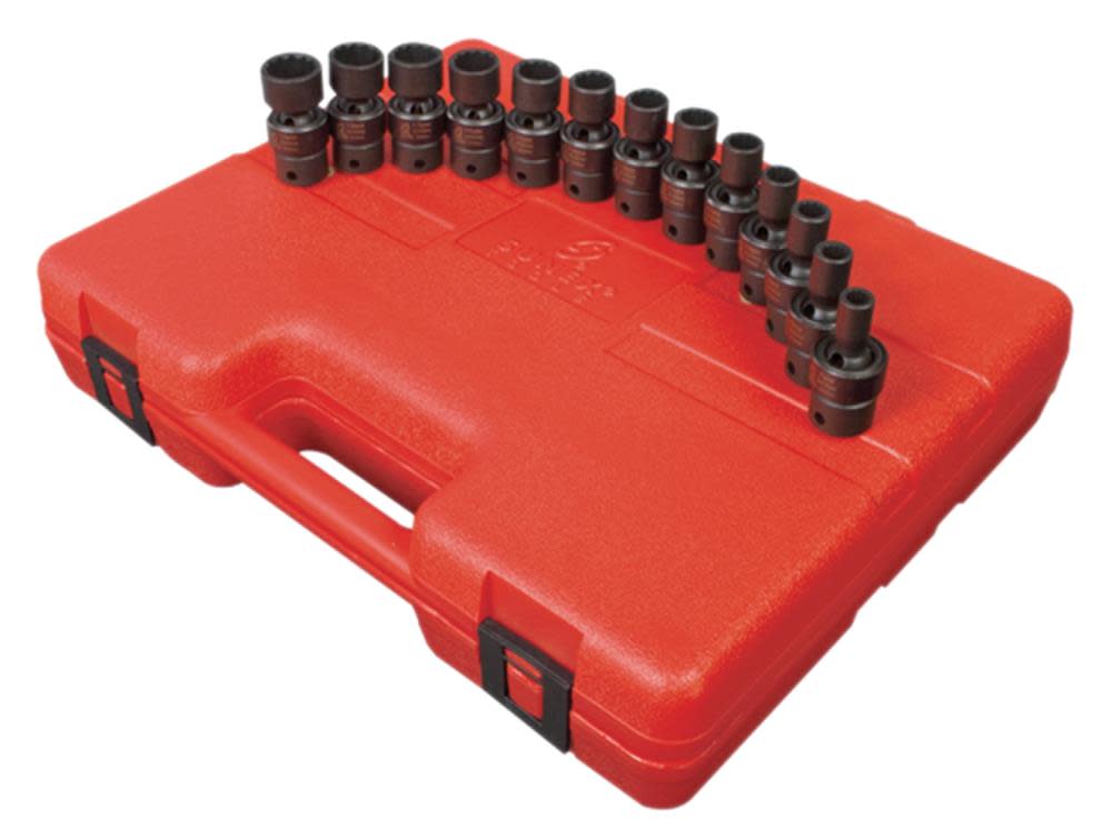 Sunex 3/8 In. Drive 12 Pt Metric Universal Impact Socket Set 13 pc. - Flockneti