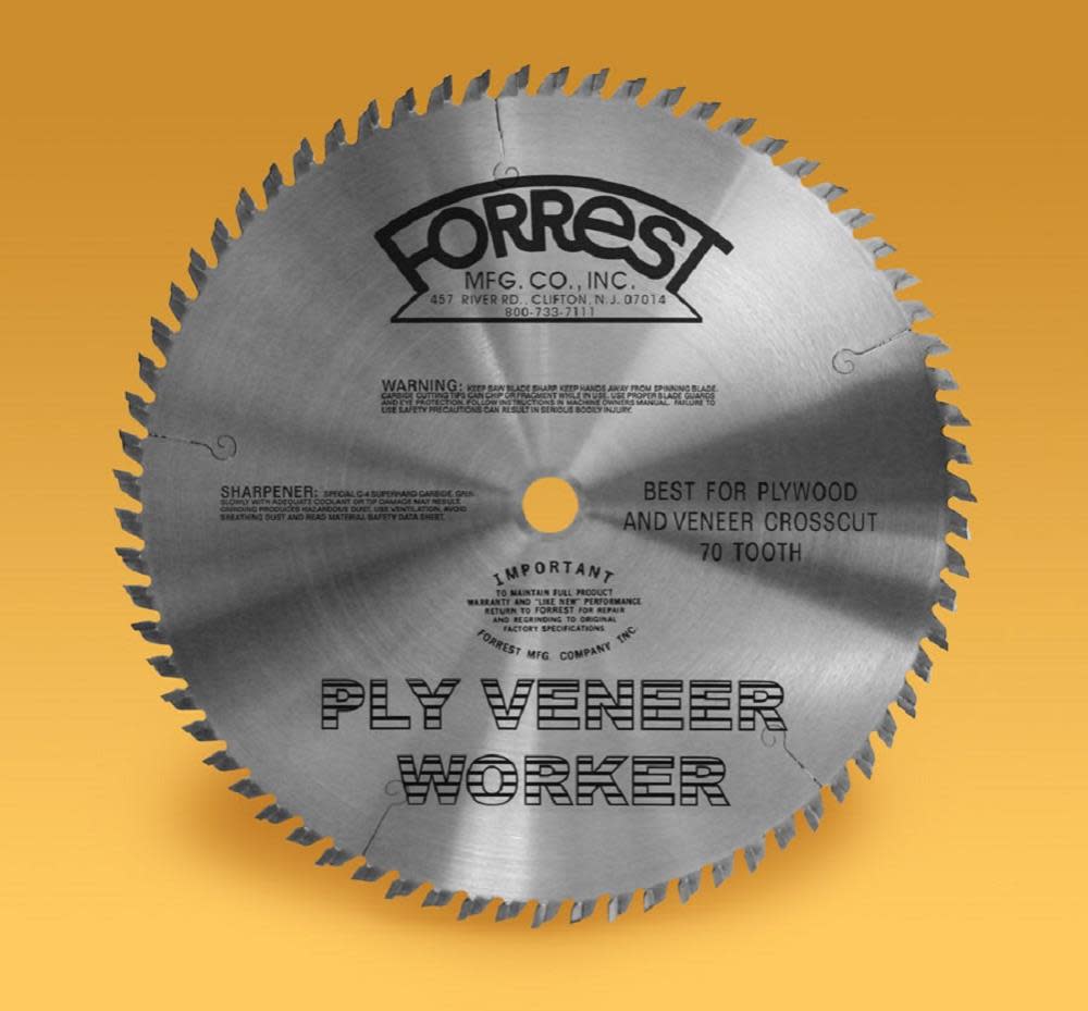 Forrest Ply Veneer 10In x 70T Blade - Flockneti