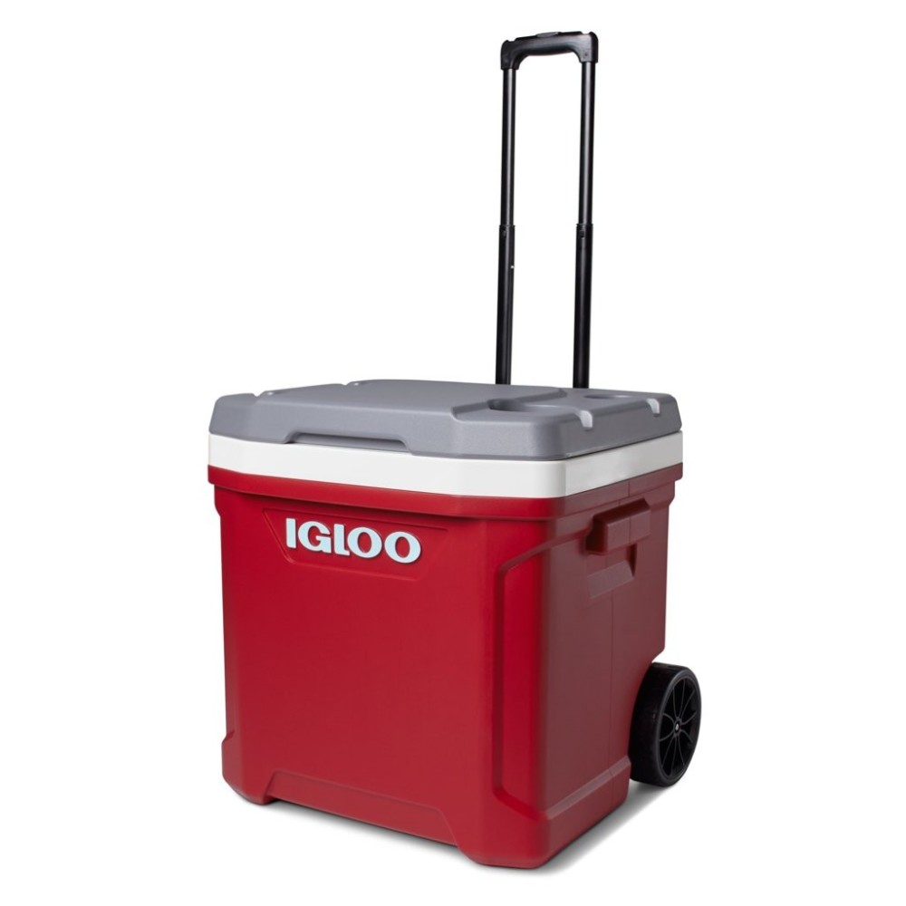Igloo Latitude 60 Roller Cooler Industrial Red/Meteorite 60qt - Flockneti