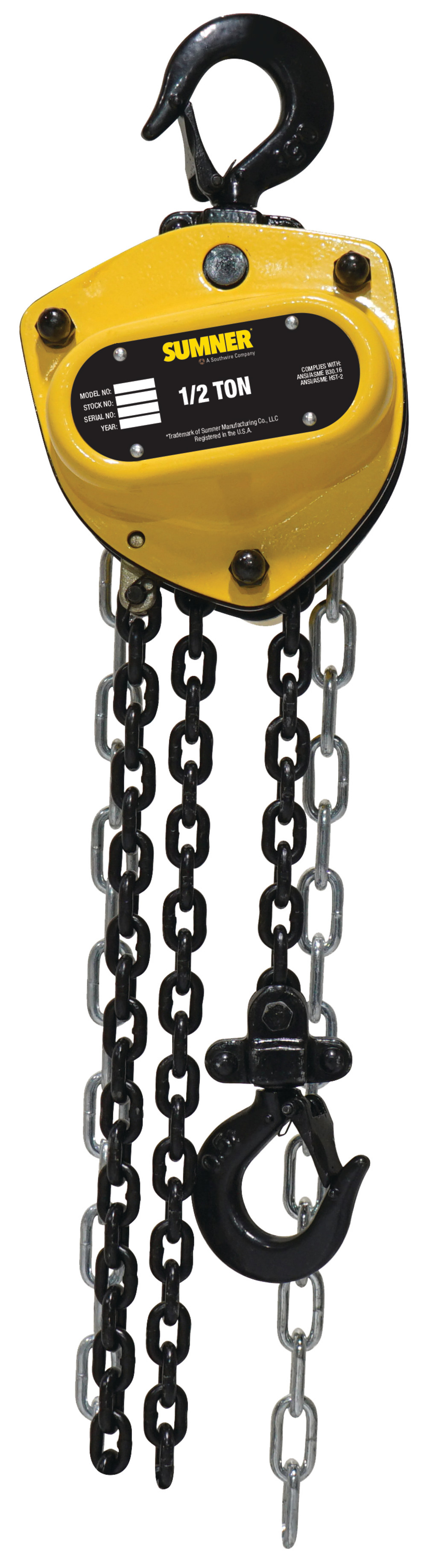Sumner Chain Hoist 1/2 Ton with 10′ Chain Fall - Flockneti