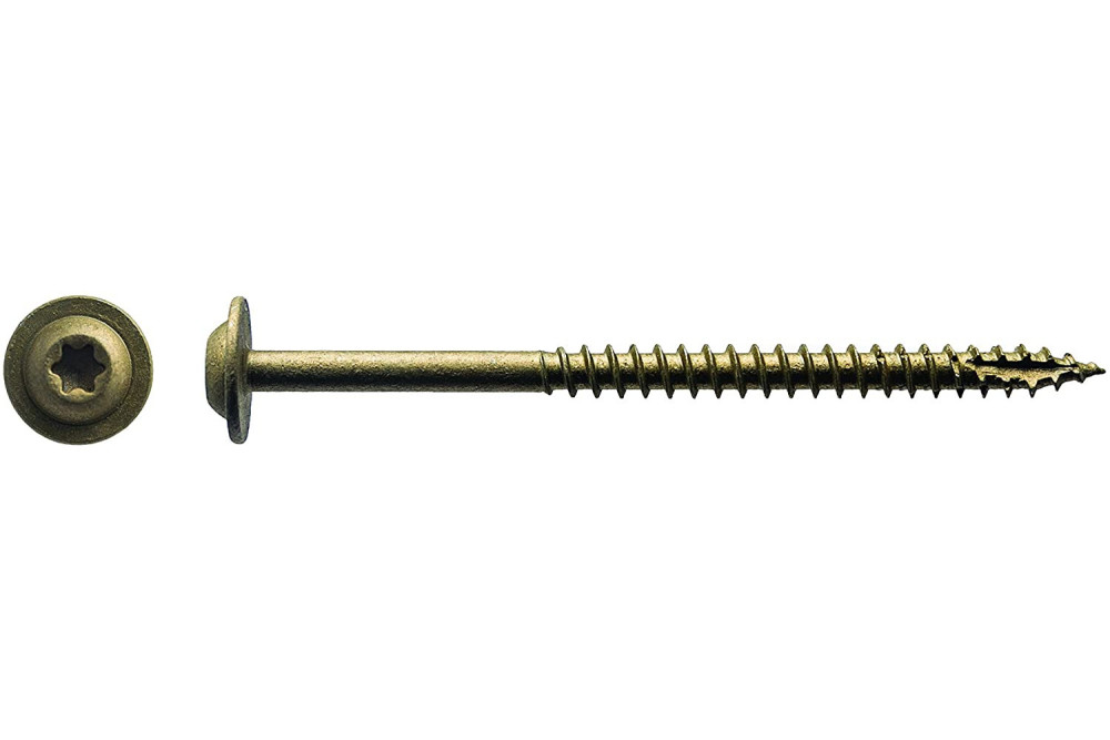Western Builders Supply #10 x 3 In. Bronze Low Profile Washer Head Exterior Cabinet Screw - Flockneti