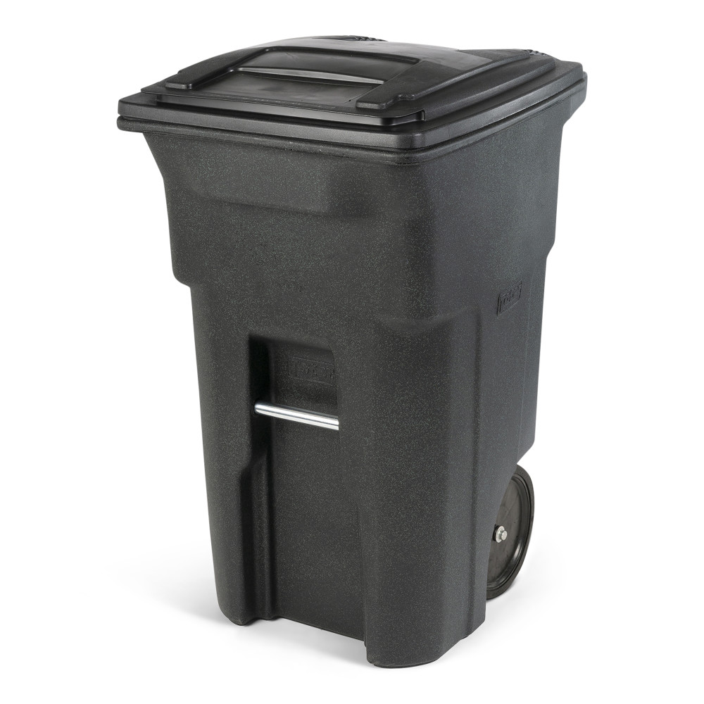 Toter 64 Gallon Trash Can Greenstone with Quiet Wheels and Lid - Flockneti