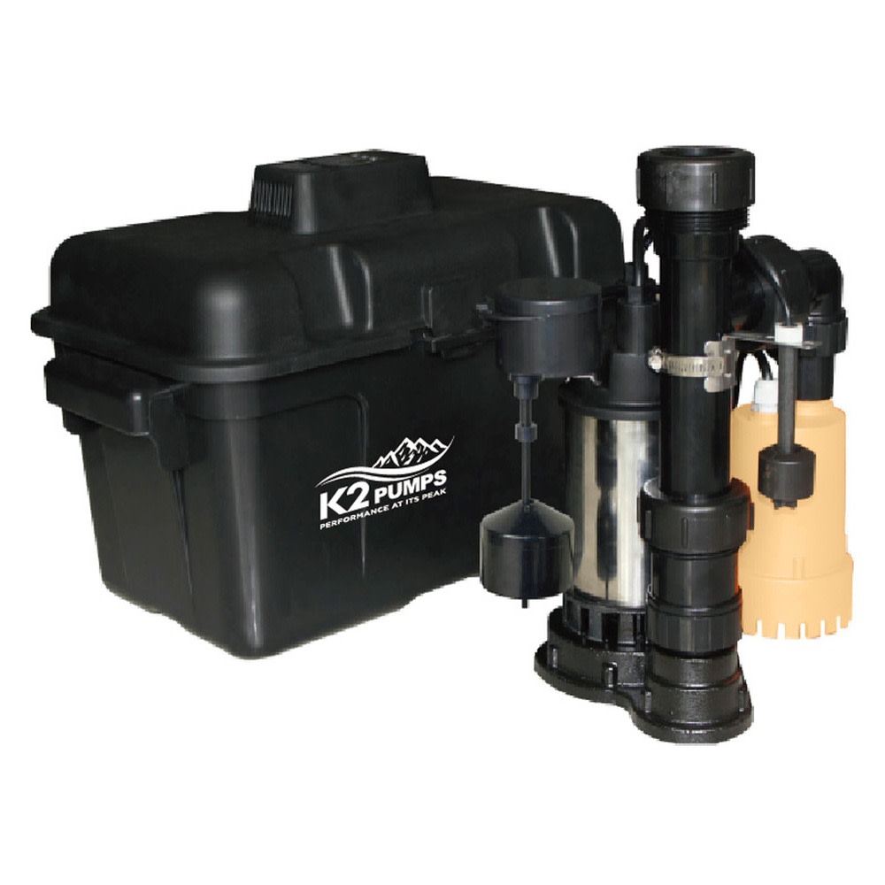 K2 Pumps Compact Primary & Backup Pump System - Flockneti