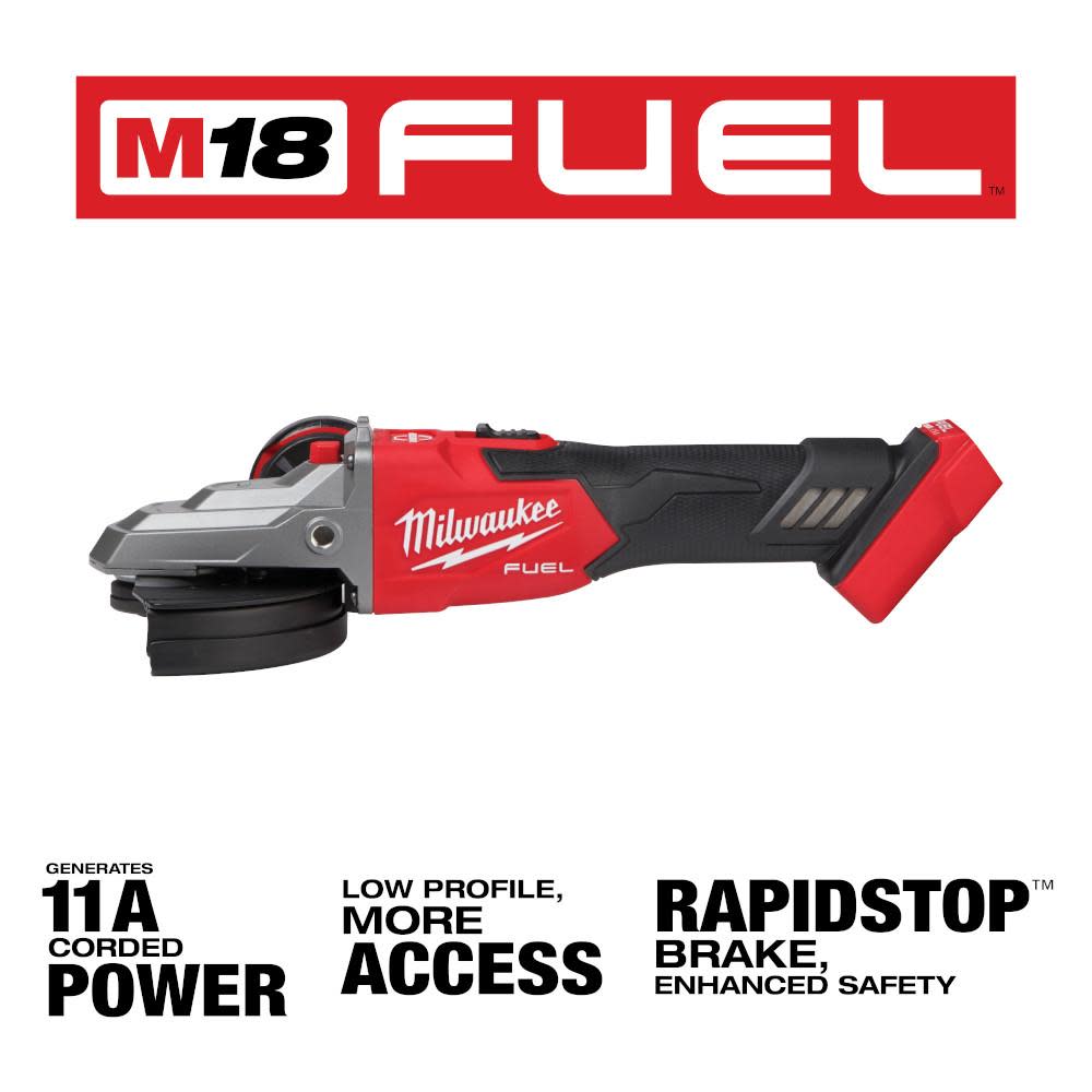 Milwaukee M18 FUEL 5″ Flathead Braking Grinder Bare Tool - Flockneti