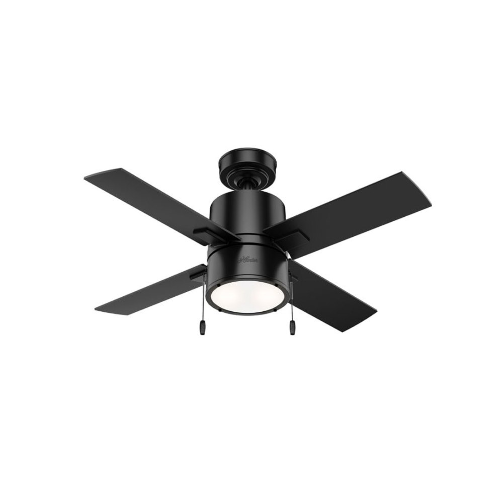 Hunter Fan Beck Ceiling Fan 42″ Matte Black/Greyed Walnut - Flockneti