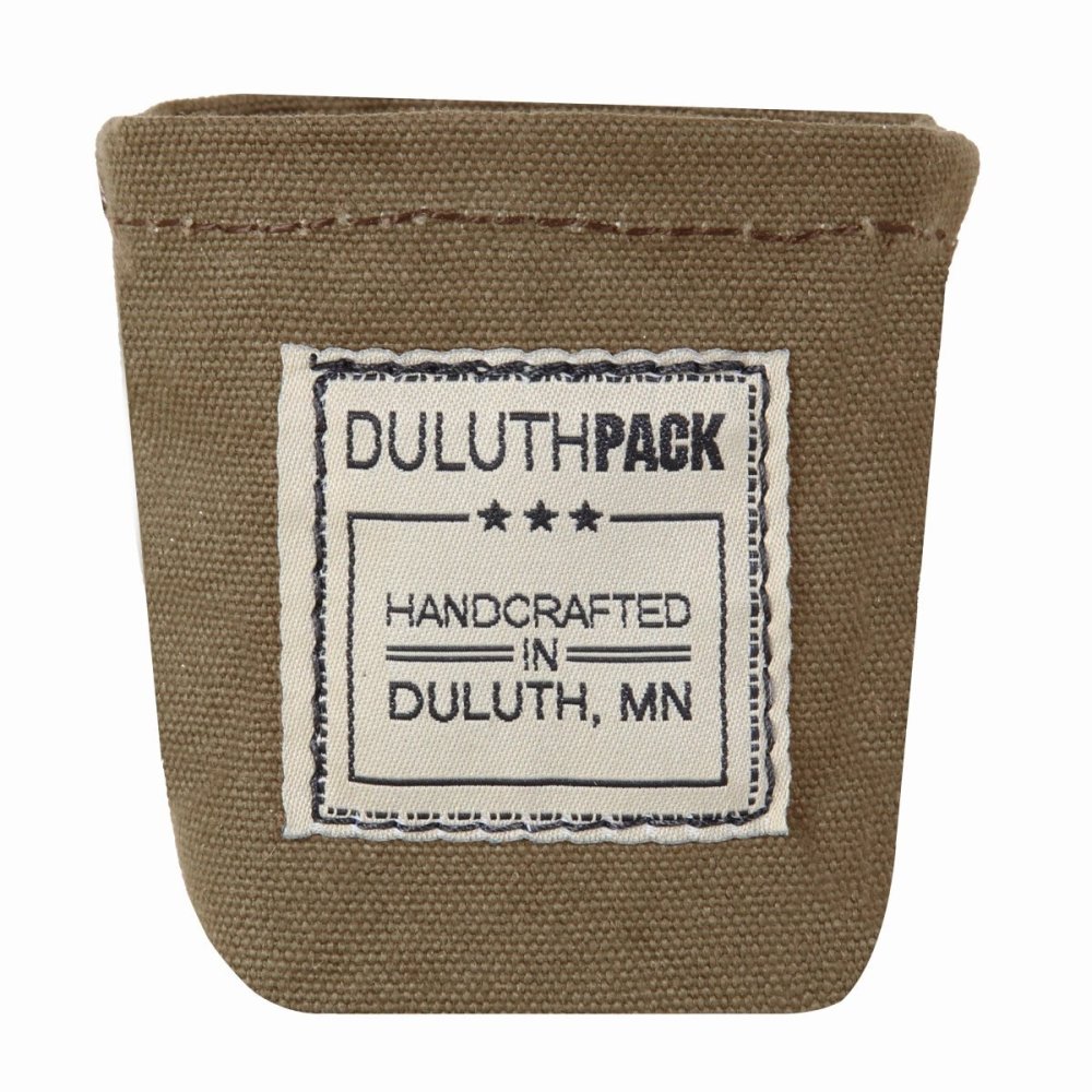 Duluth Pack Wax Khaki Canvas Can Cooler - Flockneti