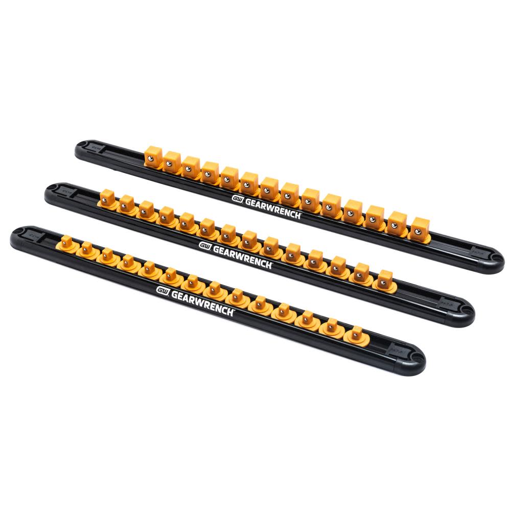 GEARWRENCH Magnetic Socket Rail 1/4 In. Drive Includes 14 Clips - Flockneti