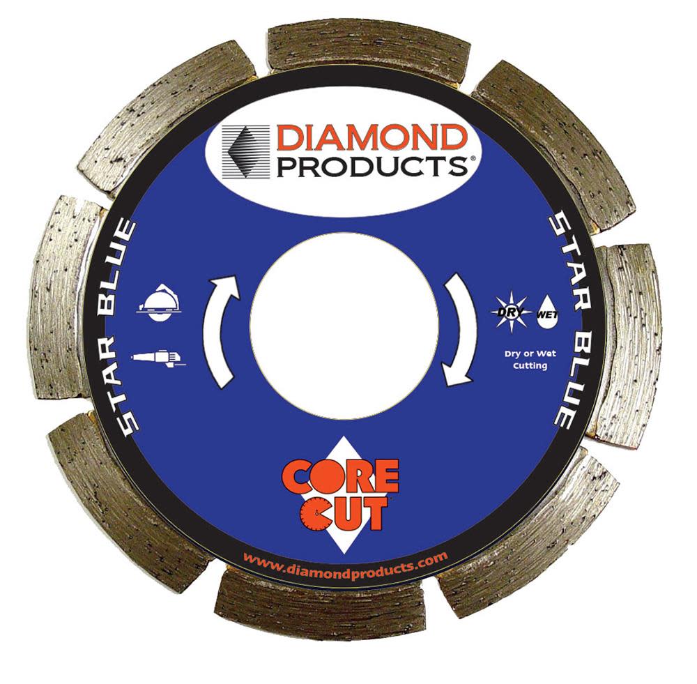 Diamond Products 4-1/2 In. x .070 x 7/8 In. Star Blue Small Diameter Blade - Flockneti