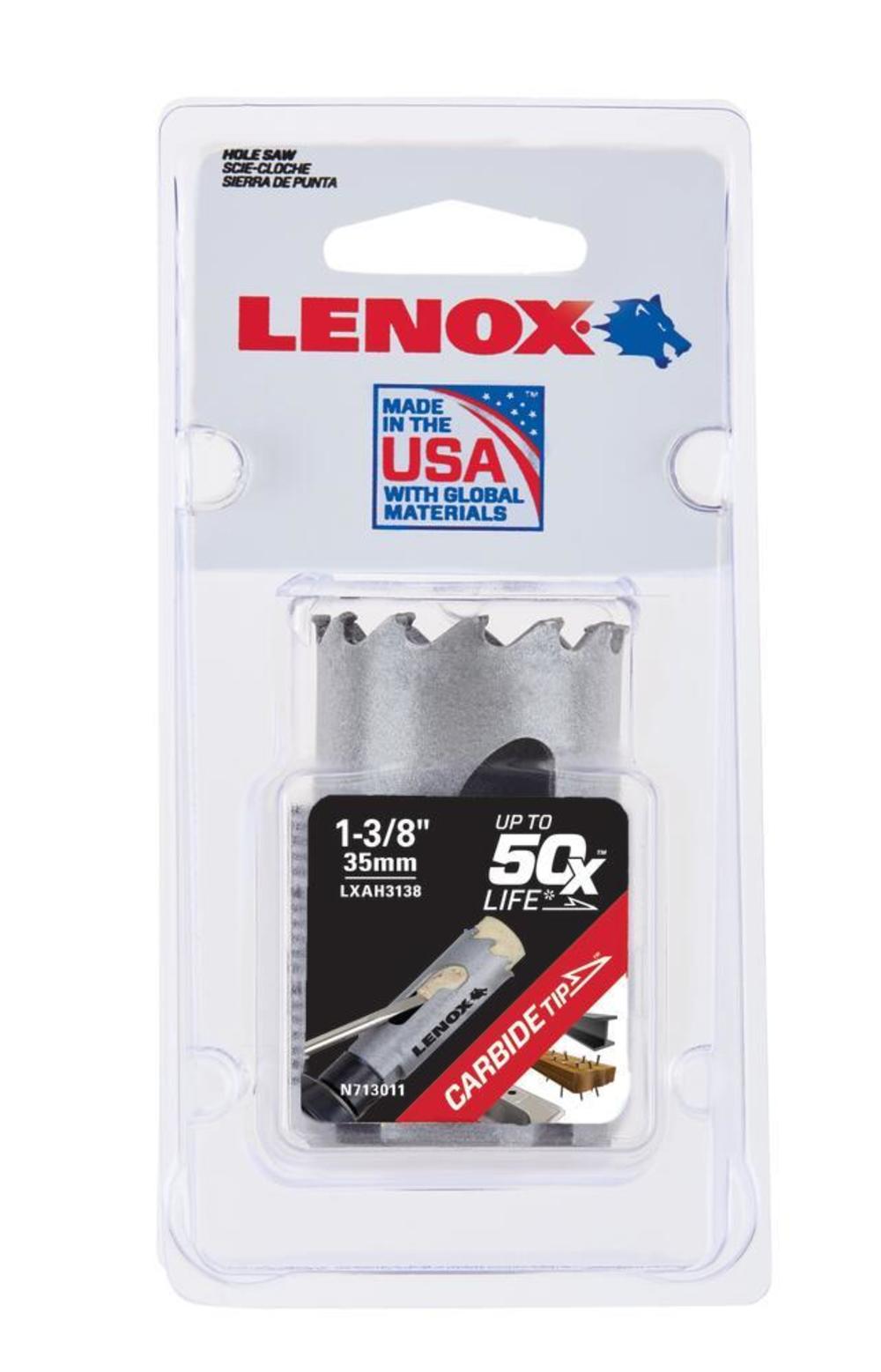 Lenox Hole Saw Carbide Tipped 1 3/8″ 35mm - Flockneti