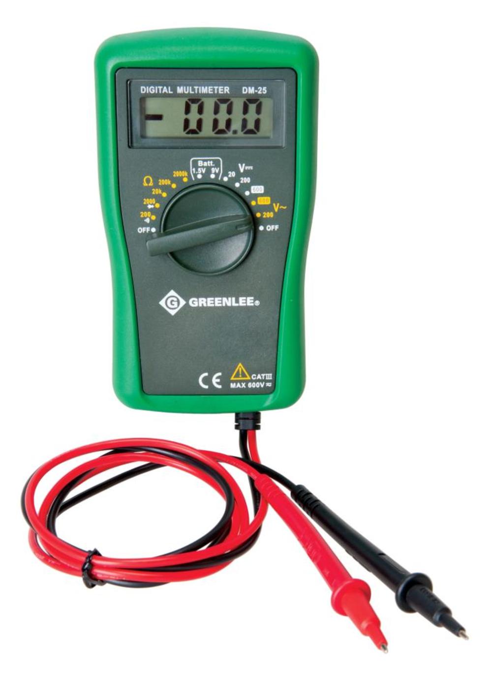 Greenlee Cat III 600 V Manual Ranging Digital Multimeter - Flockneti