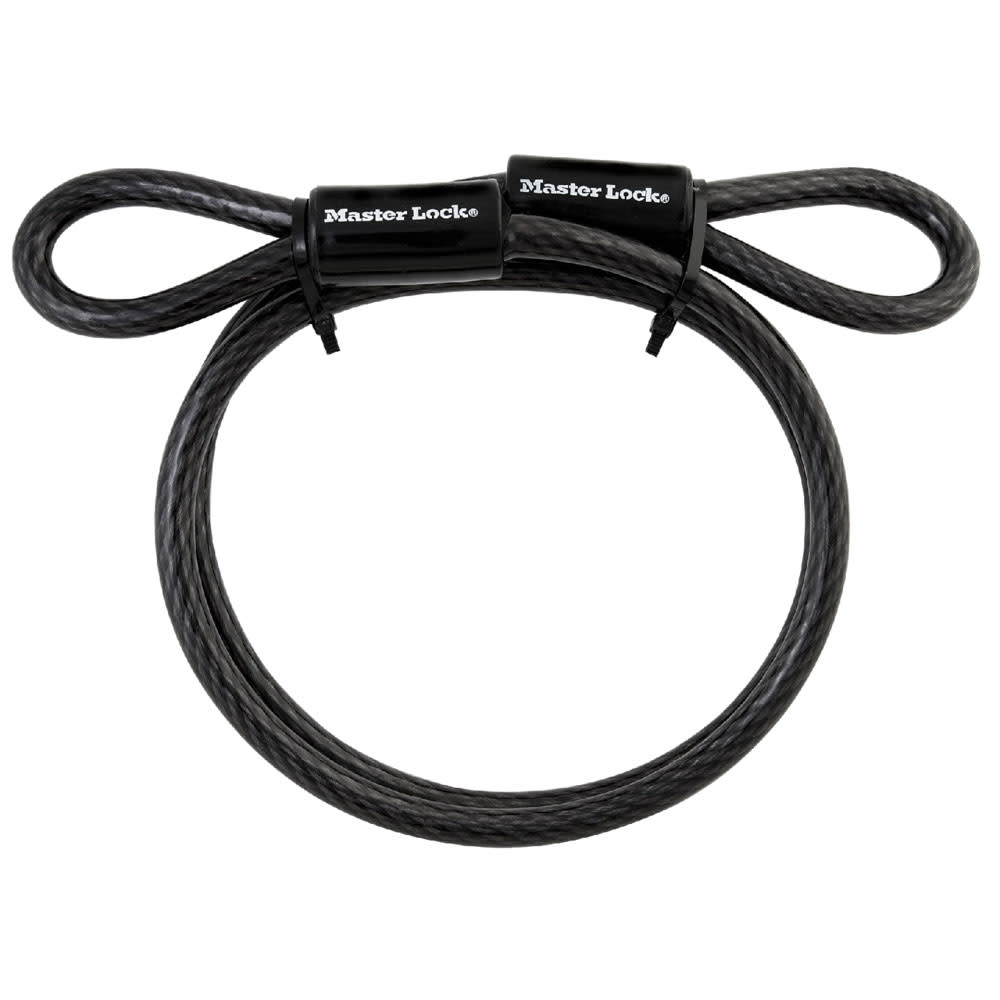 Master Lock Locking Cable 3/8 x 48″ Vinyl Coated Looped End - Flockneti