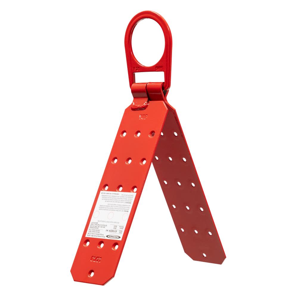 Werner Plated Steel Roof Anchor with D-Ring - Flockneti