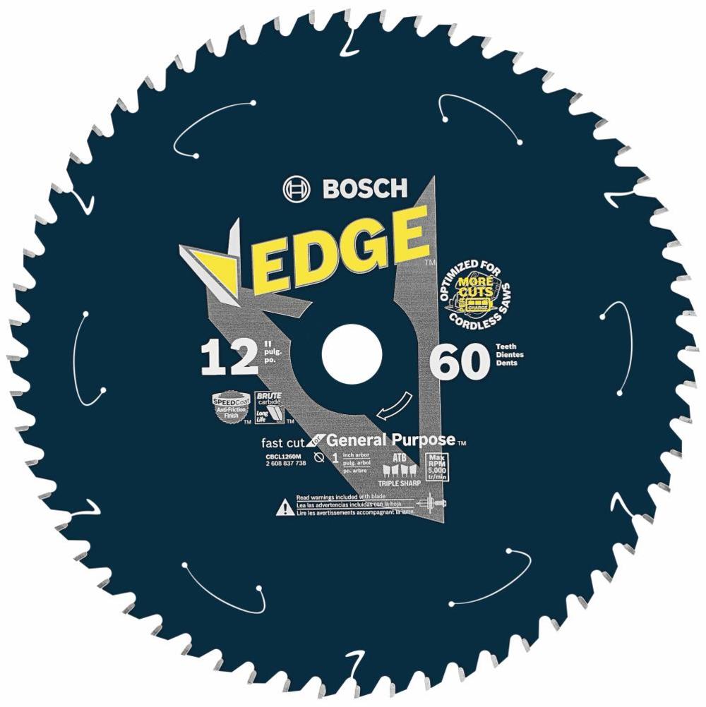 Bosch 12 In. 60 Tooth Edge Cordless Circular Saw Blade for General Purpose - Flockneti