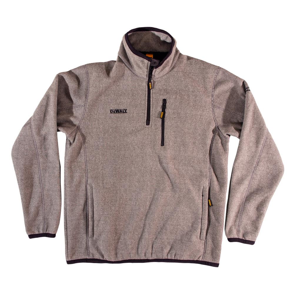 DEWALT 1/4 Zip Fleece Pullover Polyester Gray 2X - Flockneti