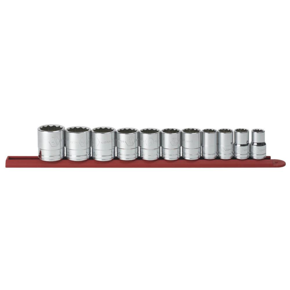 GEARWRENCH 11 Pc 1/2″ Drive 12 Point Standard SAE Socket Set - Flockneti