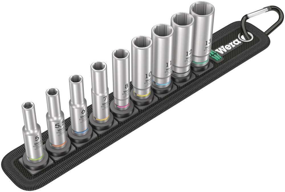Wera Tools 9pc 1/4″ Drive Belt A Deep 1 Socket Set - Flockneti