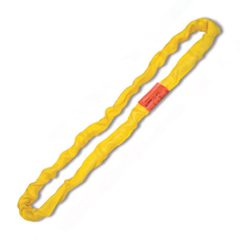 Lift-All 8 Ft. Yellow Endless Tuflux Poly Roundsling - Flockneti