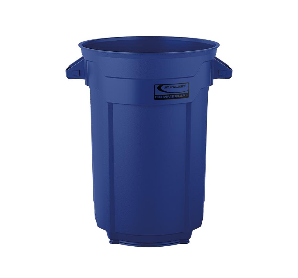 Suncast Plastic Utility Trash Can – 44 Gallon Blue - Flockneti