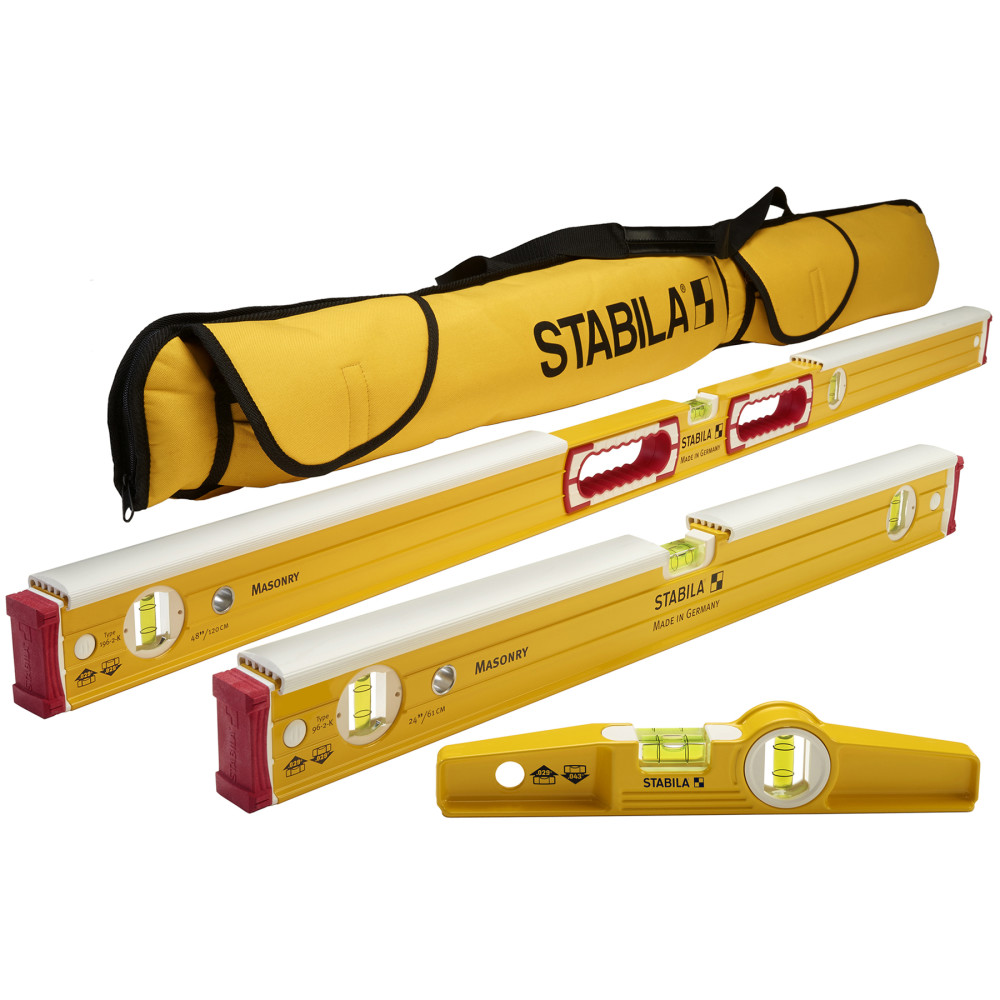 Stabila Masonry 3 Level Tool Set Type 196-2 K - Flockneti