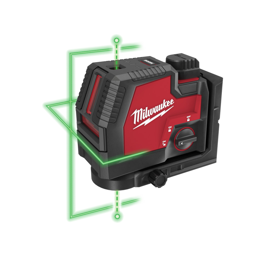 Milwaukee Green Beam Laser Cross Line Plumb Point USB Rechargeable - Flockneti