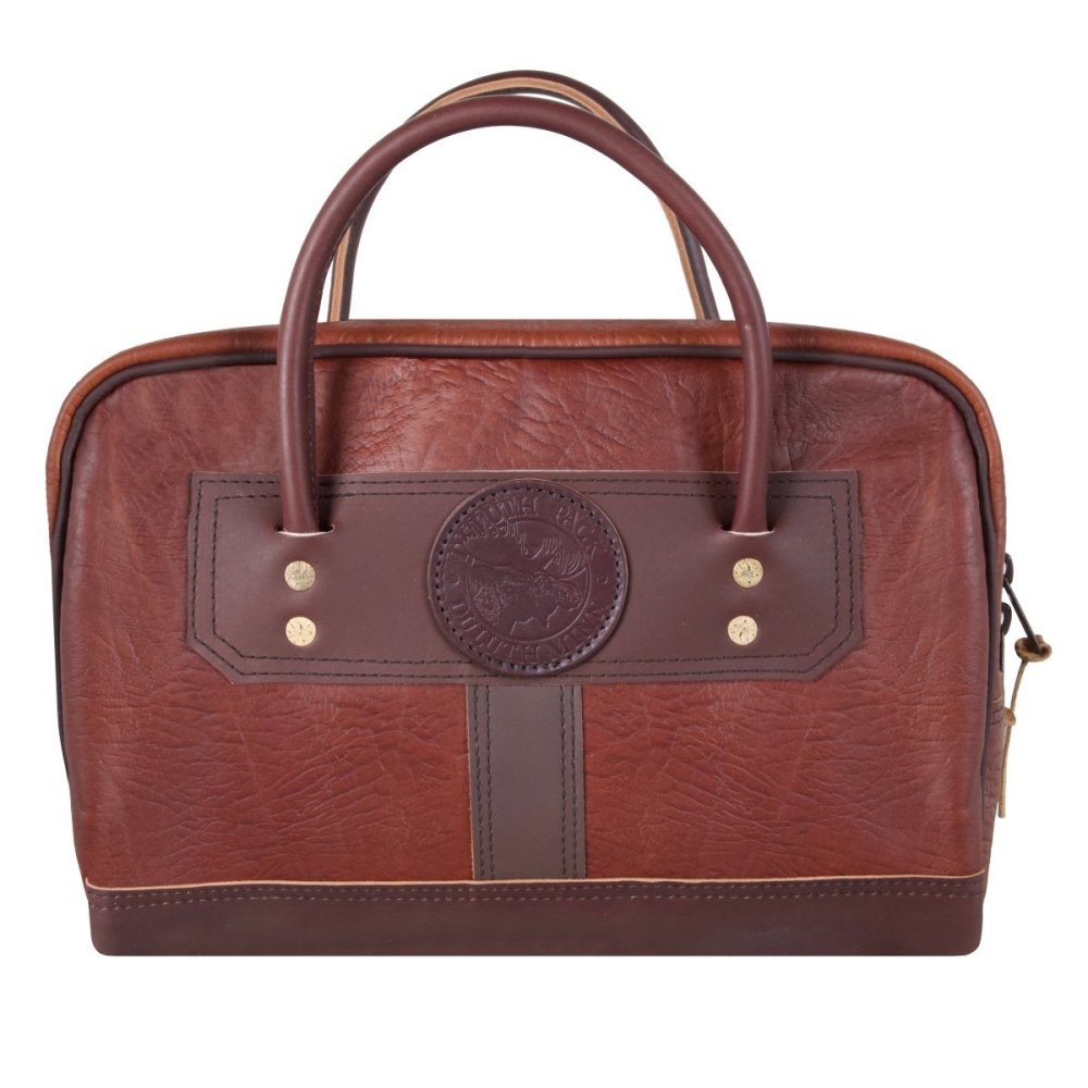 Duluth Pack 18 Liter Capacity Brown Trim Bison Leather Doctor’s Weekend Bag - Flockneti