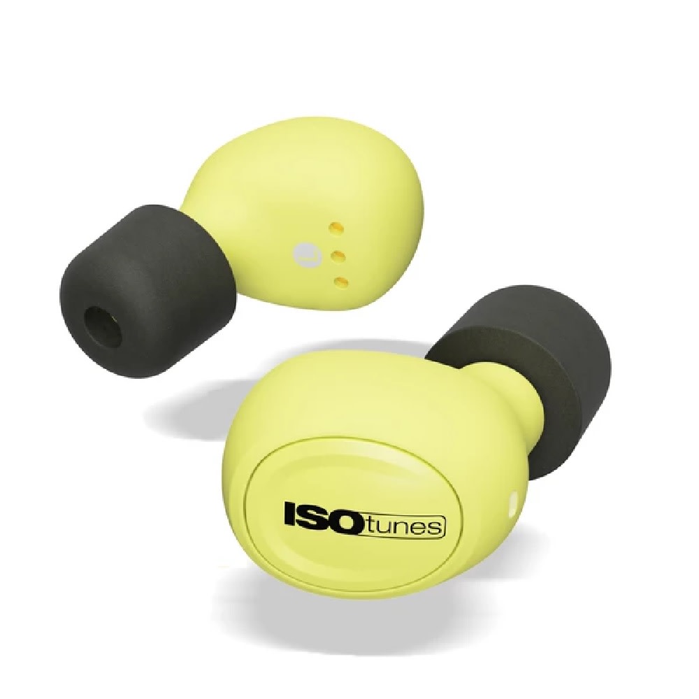 ISOtunes Safety Yellow Wireless Bluetooth Earbuds - Flockneti