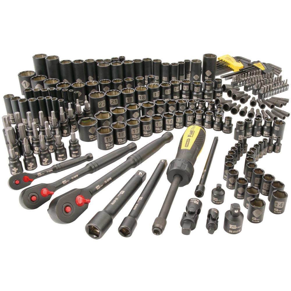 Stanley 229 pc Black Chrome Mechanic’s Tool Set - Flockneti