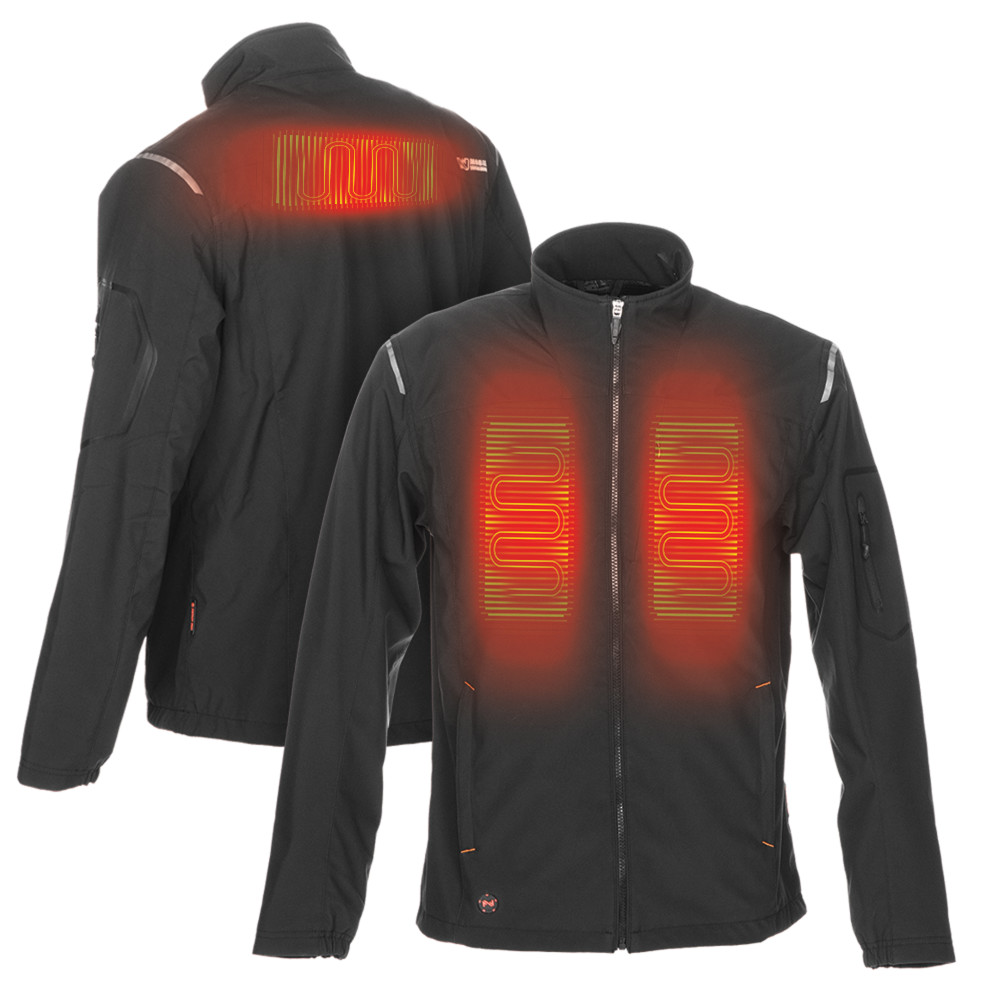 Mobile Warming Alpine Bluetooth Heated Jacket 7.4 Volt Mens Black XL - Flockneti