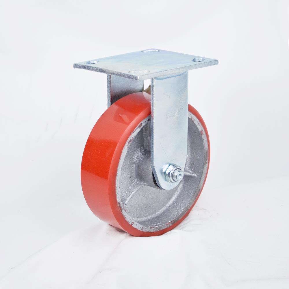 EZ Roll Casters 6 In. Polyurethane On Steel Rigid Caster - Flockneti