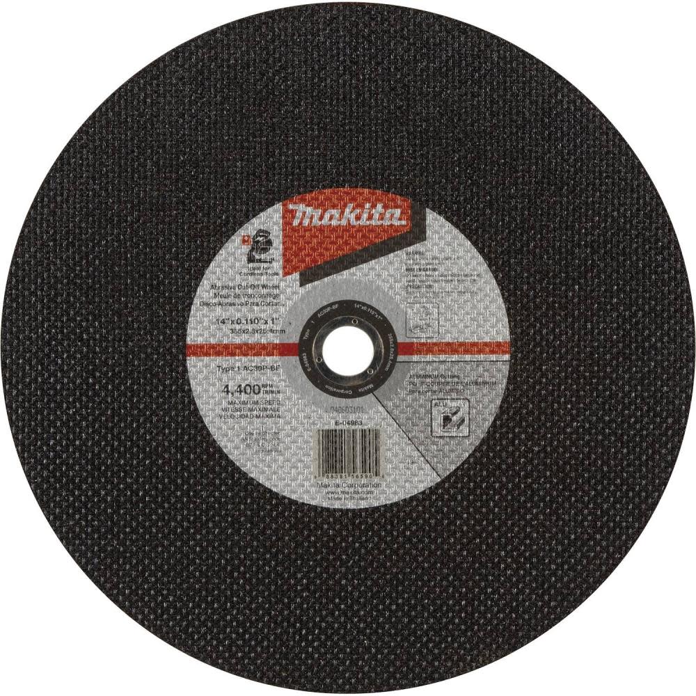 Makita Thin Cut Off Wheels for Aluminum Cutting 14″ x .110″ x 1″ Type 1 30 Grit 5pk - Flockneti